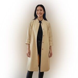 ✨ Vintage Designer Albert Nipon Long Yellow Duster/Trench